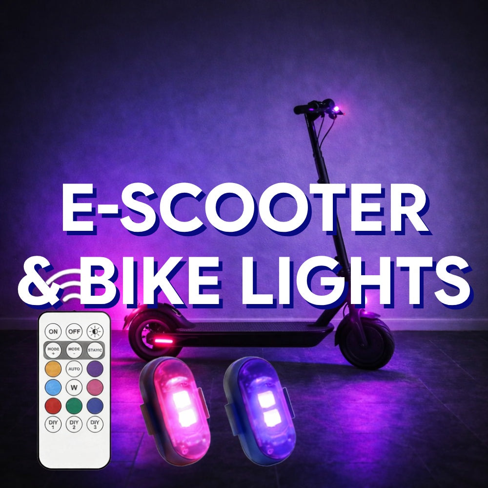 E-Scooter & Bike LED Lights | Skateboard Safety Lighting
