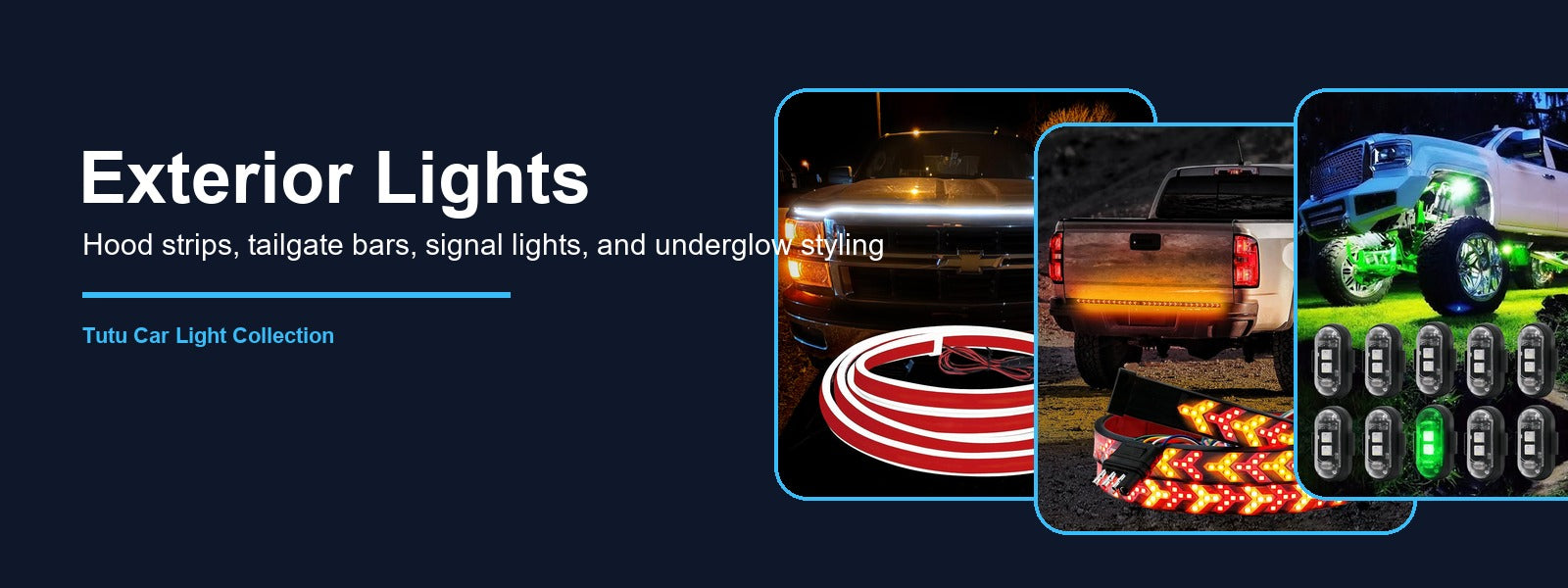 Exterior Lights collection banner for Tutu Car Light