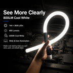 800-lumen 6000K cool-white flexible work light provides wide, even illumination for wiring, parts and detailed inspection.
