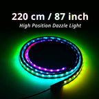 87-inch colorful LED hood strip variant for extra-wide 24V truck hood or grille light layouts.