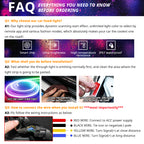 App-Controlled Multicolor LED Car Hood Light Strip