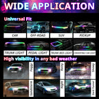 App-Controlled Multicolor LED Car Hood Light Strip