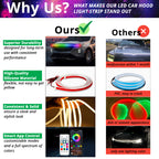 App-Controlled Multicolor LED Car Hood Light Strip