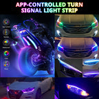 App-Controlled Multicolor LED Headlight Strip