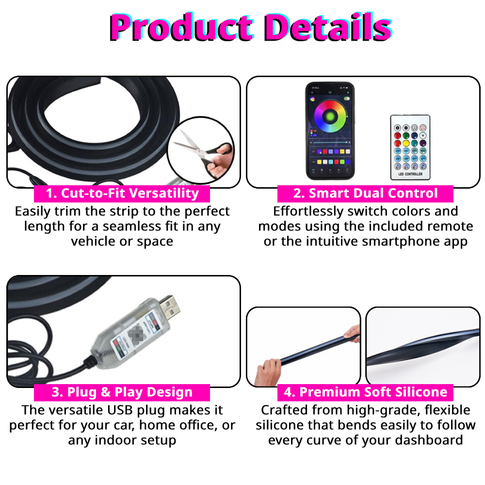 Car Windshield Ambient Light Strip