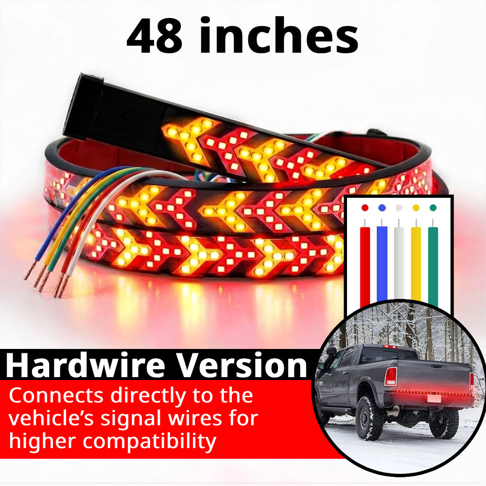 Fishbone Pickup Tailgate Light Bar with Plug-and-Play or Hardwire Options