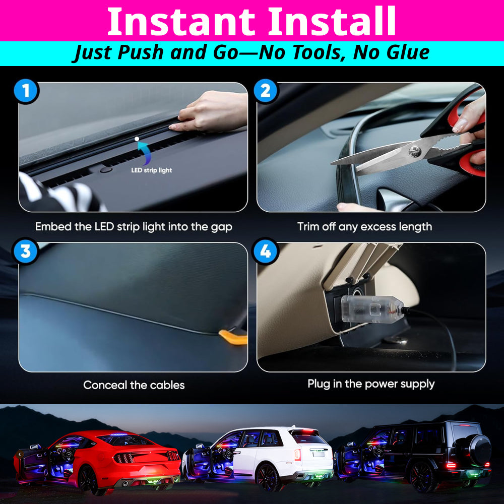 Car Windshield Ambient Light Strip