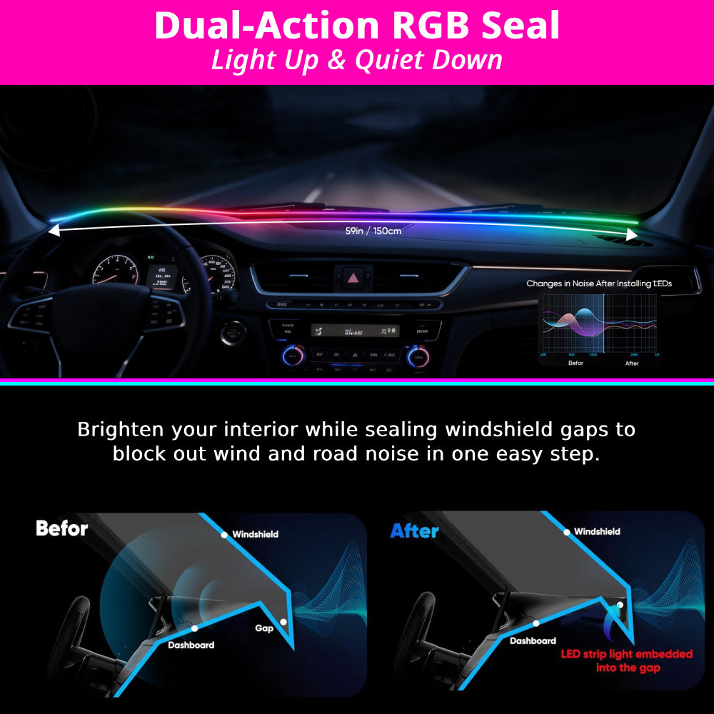 Car Windshield Ambient Light Strip
