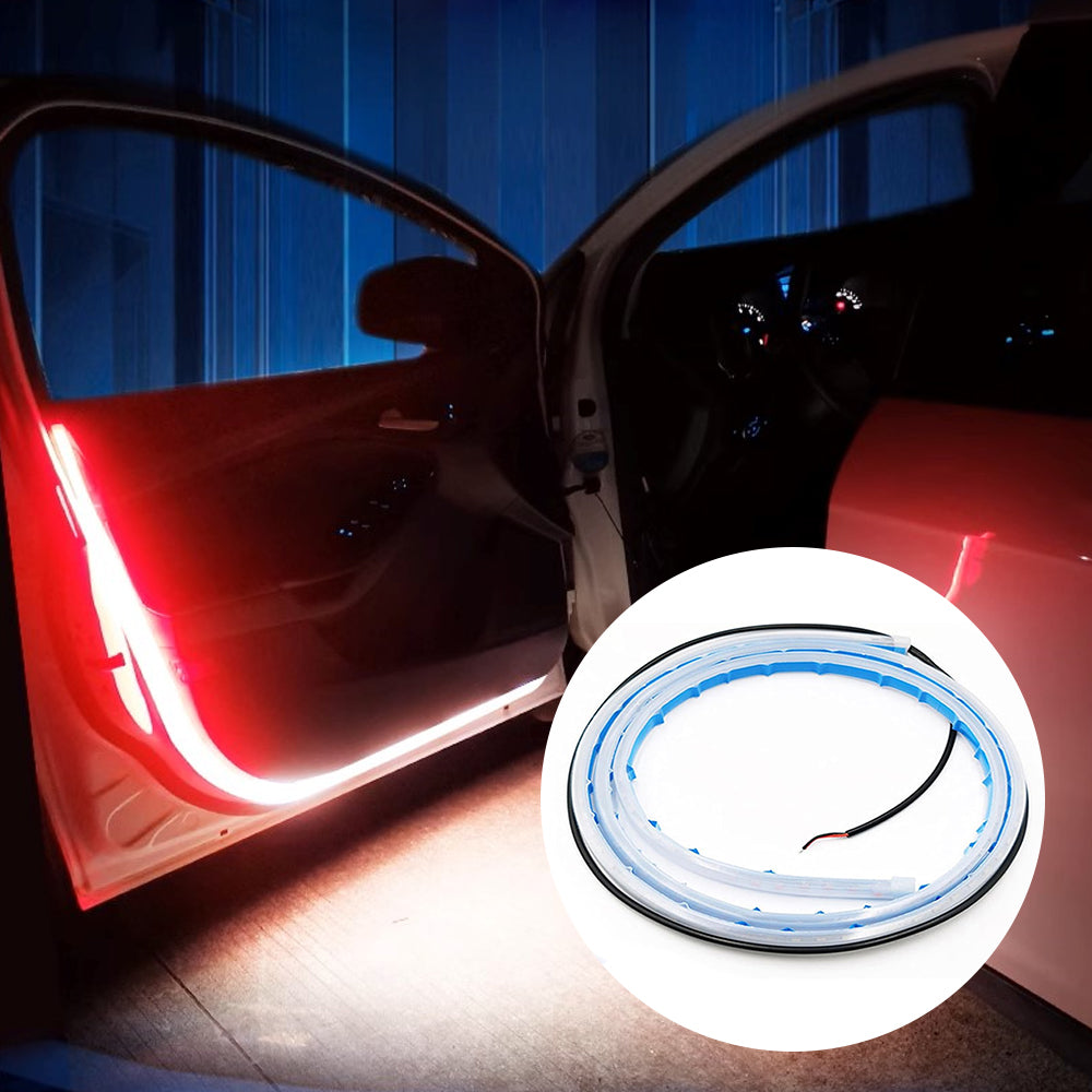 Car door warning light strip adds a bright red edge glow when the door opens in dark parking areas.