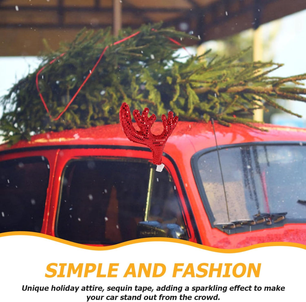 Christmas car antlers add a simple festive roof decoration that helps your car stand out during holiday drives.