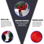 Christmas car antlers with built-in clips for window mounting and plush fabric for seasonal vehicle styling.