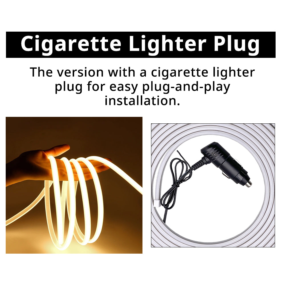 Cigarette lighter plug version of the rear trunk LED strip for easier plug-and-play cargo lighting installation.