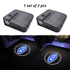 Wireless door projector light with Kia option 2-style logo option for compatible car door welcome lighting.