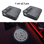 Wireless door projector light with Mercedes-Benz option 2-style logo option for compatible car door welcome lighting.