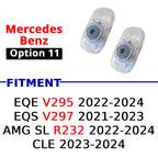 Compatible Mercedes-Benz puddle projector option 11 for selected EQE, EQS, AMG SL, and CLE models.
