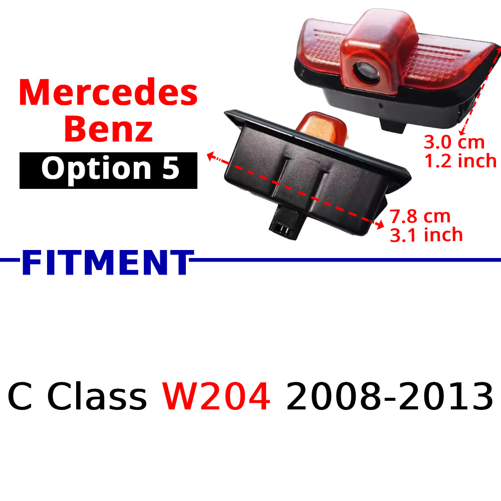 Compatible Mercedes-Benz puddle projector option 5 for selected C-Class W204 models from 2008 to 2013.