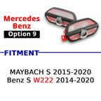 Compatible Mercedes-Benz puddle projector option 9 for selected Maybach S-Class and Benz S W222 models.