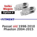 Compatible Volkswagen puddle projector option 4 for selected Passat and Phaeton models in the fitment guide.