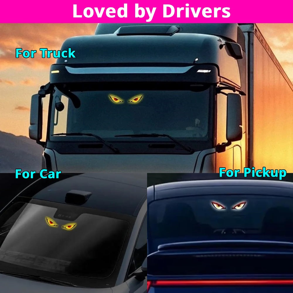 Devil Eyes window light adds a sharp night look to trucks, cars, and pickups through rear or side glass.