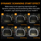 Dynamic scan trunk LED strip startup effect adds a smooth moving glow around the rear cargo opening.