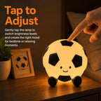 Tap to adjust football night light for bedtime and relaxing moments