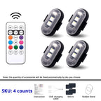 4-piece Halloween RGB light set with remote control for pumpkins, room corners, and small party decorations.