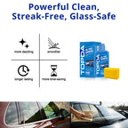 Glass-safe oil film remover for streak-free windshield cleaning, fast application, and clearer visibility after road grime buildup.