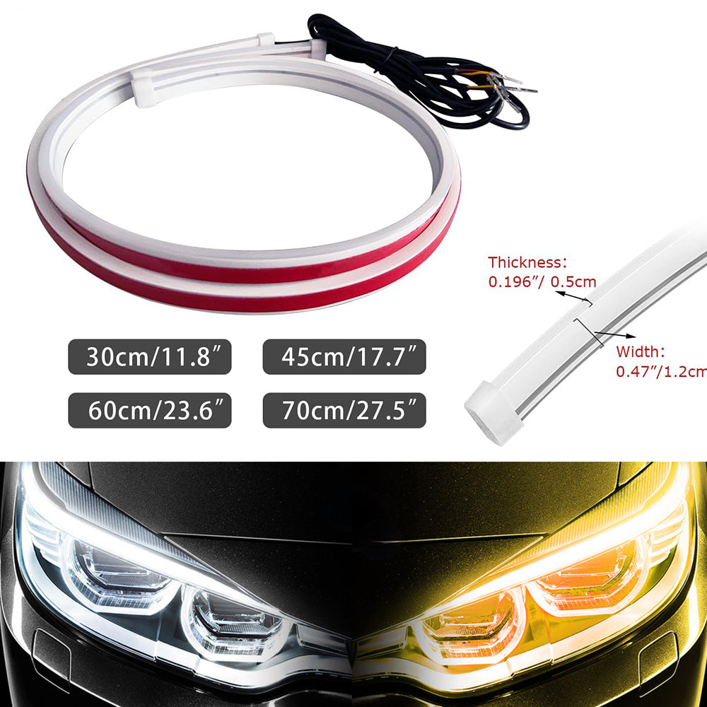 Headlight LED strip kit with 11.8-inch, 17.7-inch, 23.6-inch, and 27.5-inch size options for front-light accents.