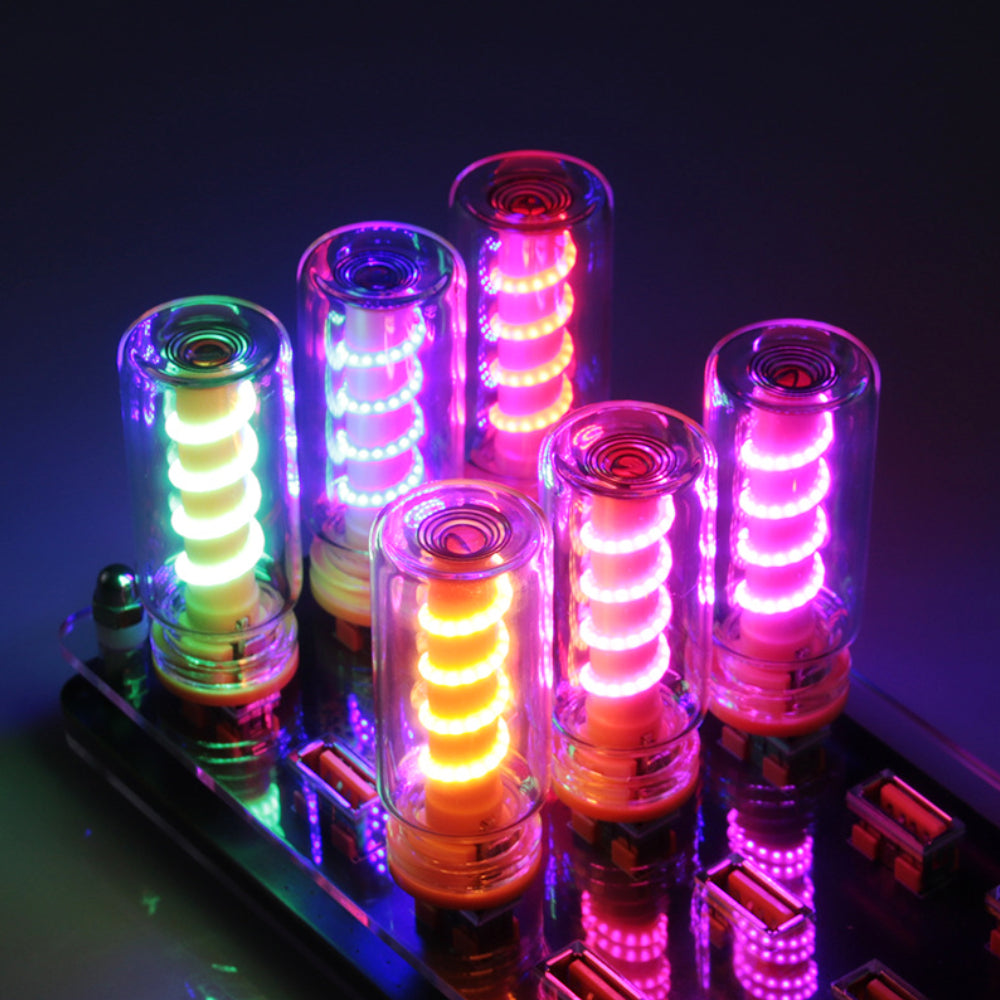 Multicolor USB LED ambient lamp set adds pink, green, amber, blue, and white glow for creative accent setups.