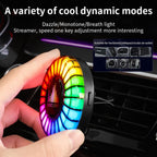 Music-sync air freshener with colorful dynamic light modes for a brighter dashboard mood during night drives.