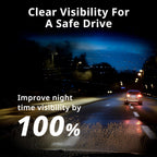 Glass water repellent supports clearer nighttime visibility by helping rain move away from the windshield surface.