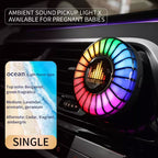 Ocean scent car air freshener refill paired with RGB vent light for a clean, fresh dashboard setup.