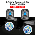 Option 2 Need a Ride artwork by Ashersmut includes one set of 2 rechargeable car door projector lights.