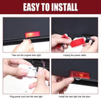 Plug-and-play puddle logo projector installation replaces the compatible door light without cutting wires.