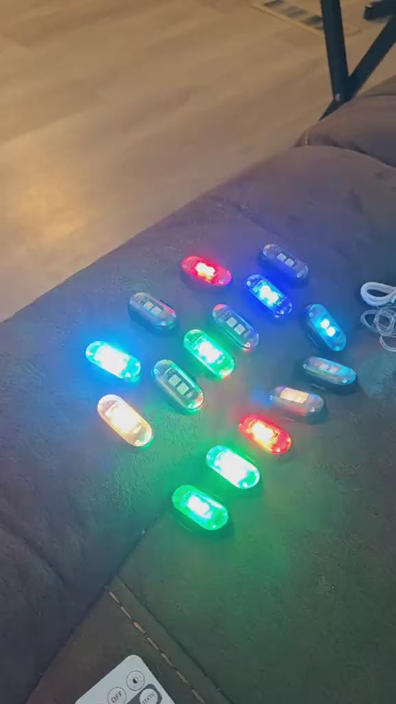 Rechargeable RGB Christmas ambient lights add colorful holiday glow for cars, rooms, trees, and party decor.