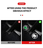 Puddle logo projector before-and-after comparison shows a brighter, cleaner door welcome lighting effect.