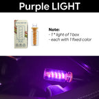 Purple USB LED ambient lamp adds a soft violet glow for car consoles, desks, and small mood-light corners.