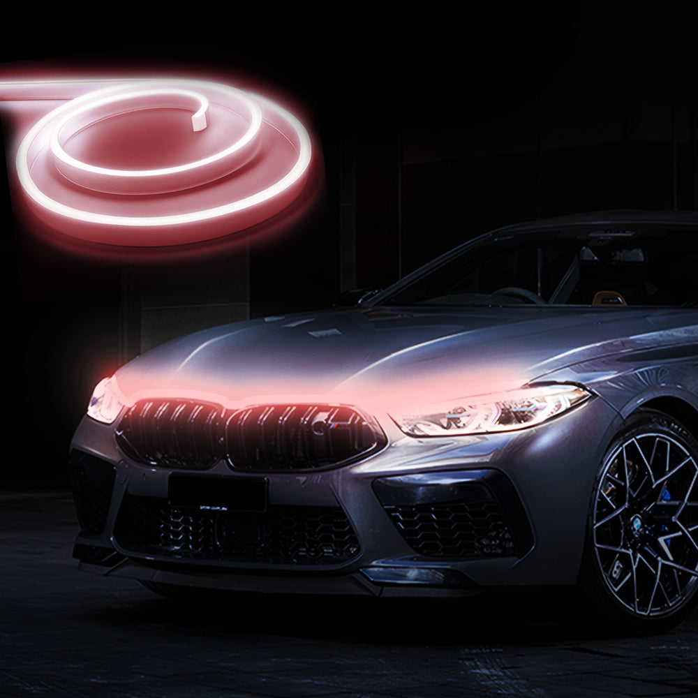 Red dynamic scan hood light strip variant for a stronger front-end accent and startup animation.