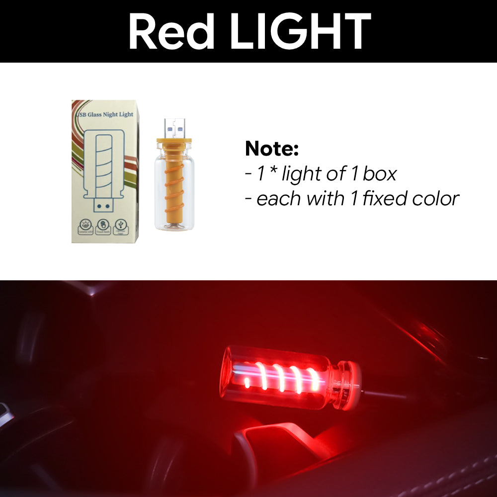 Red USB LED ambient lamp creates a bold warm glow for cabin accents, display corners, and night setups.