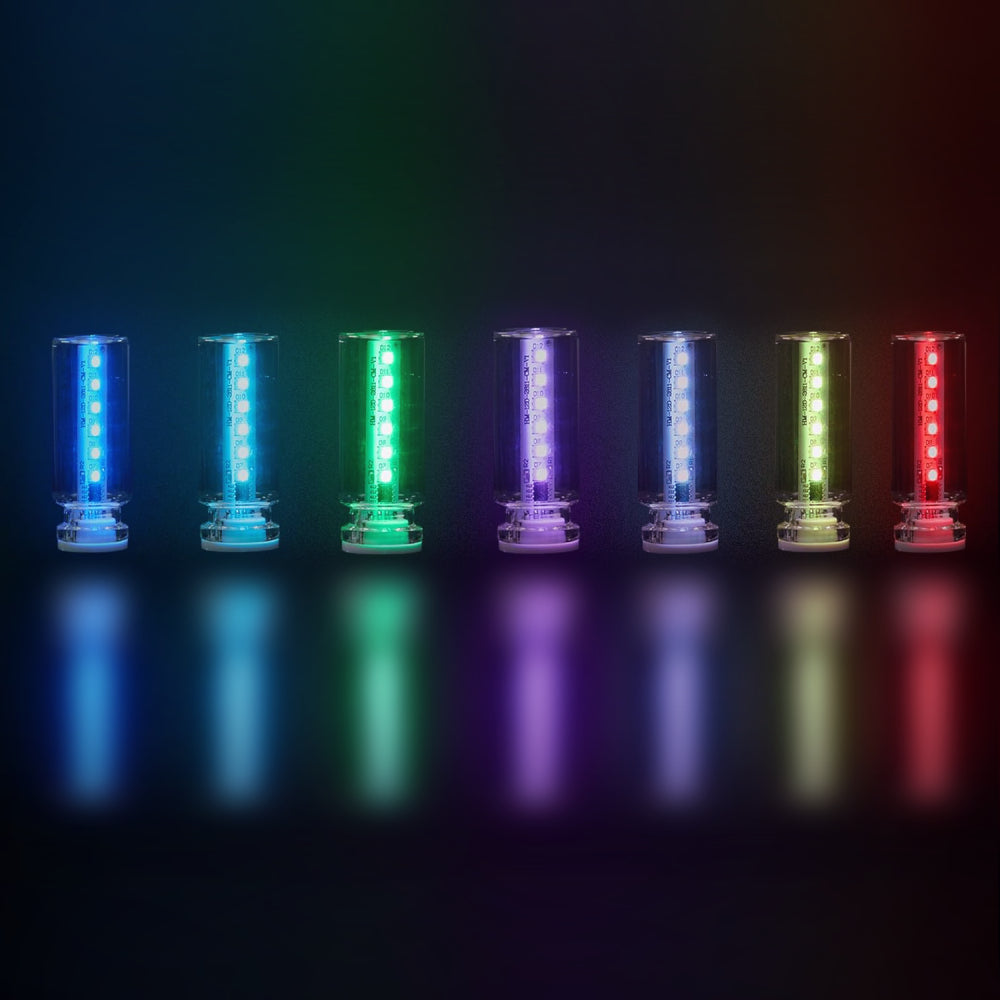 RGB USB mood lights in multiple colors for choosing a soft glow that matches your car, desk, or room setup.