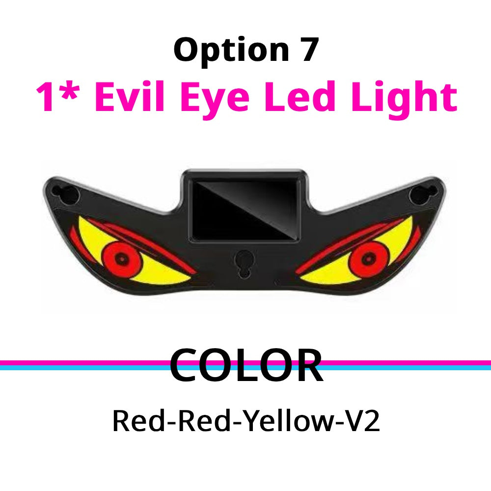 Solar Devil Eyes V2 option with red and yellow eye accents for another bold vehicle window look.