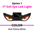 Solar Devil Eyes light option with red, yellow, and white eye accents for a bright windshield display.