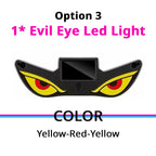 Solar Devil Eyes light option with yellow and red eye details for bold truck or car window styling.
