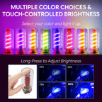 Touch-control USB LED ambient lamp lets you choose soft color options and adjust brightness with a long press.