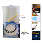2-piece car door warning light strip package with pry bar, wiring light strips, and smart LED chips.
