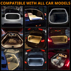 Universal fit trunk LED strip works with many car, SUV, hatchback, and cargo-area lighting layouts.