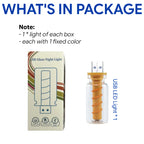 USB LED ambient lamp package includes one fixed-color plug-in light with a compact clear shell design.