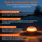 Quick activation guide for the V16 beacon covering QR code scan, device registration, and roadside connection setup.