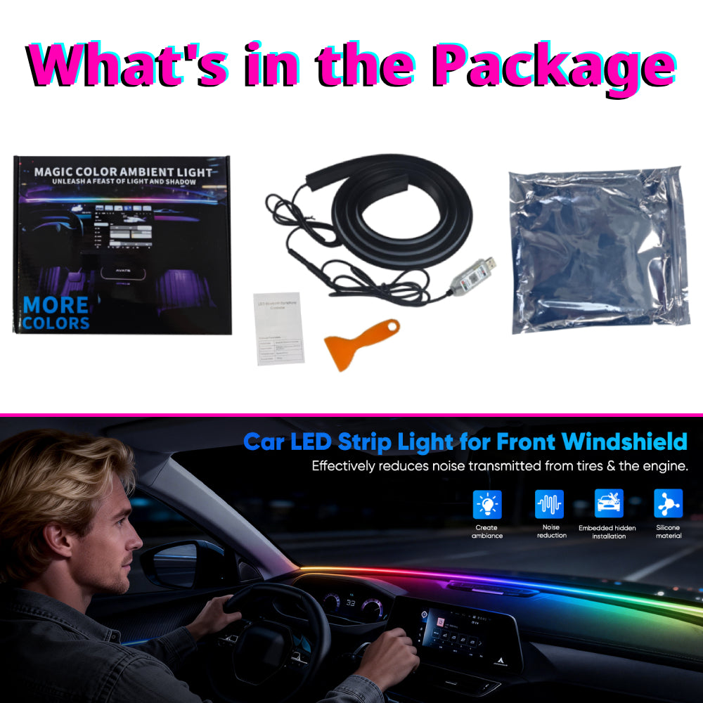 Car Windshield Ambient Light Strip