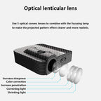 Optical lens detail helps the wireless door projector create sharper logo edges and a more focused ground light.